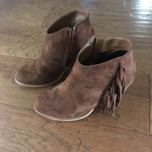 Fringe booties